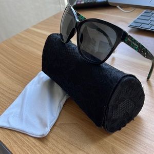 Dolce & Gabbana black and green sunglasses - USED